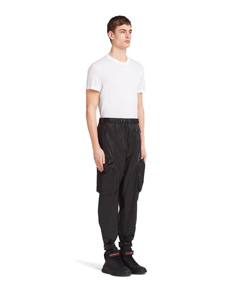 prada nylon cargo pants|prada cargo pants men.